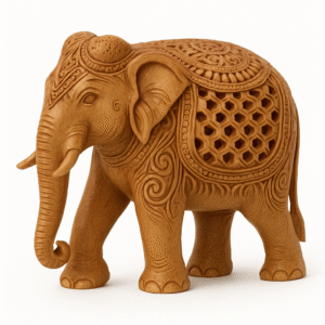 Hand-Carved Wooden Elephant